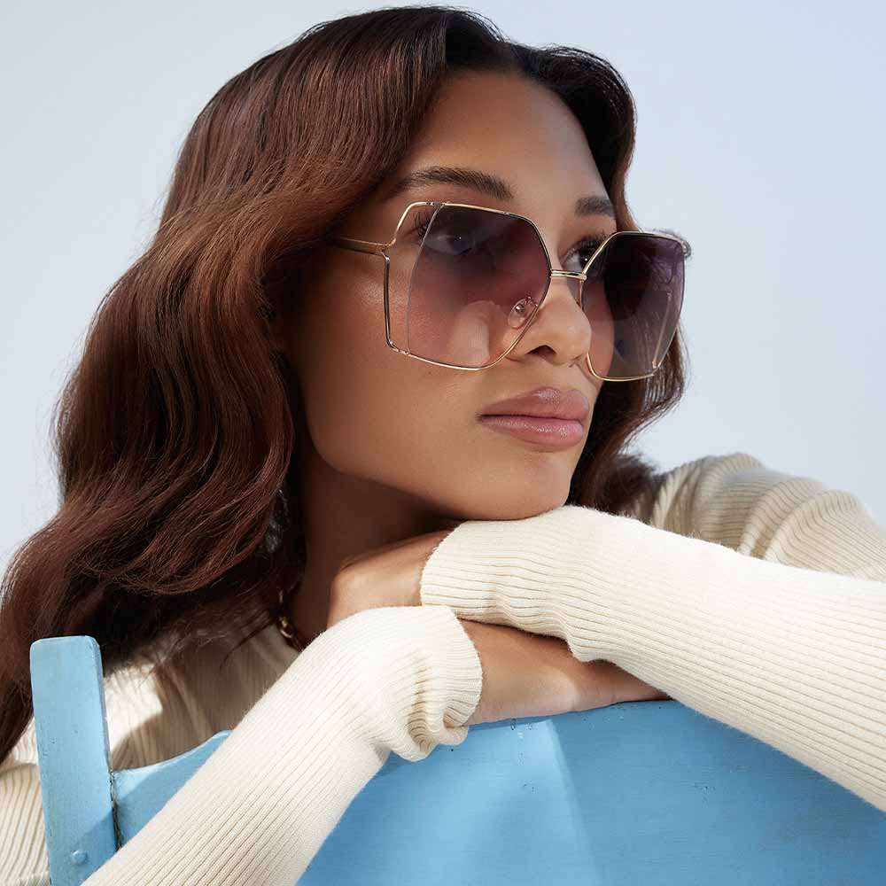 Eifel Women's Gold Sunglasses